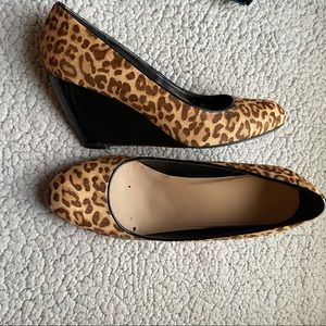 Leopard print wedges by Cole Haan